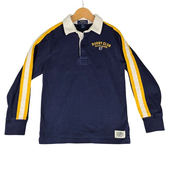 POLO RALPH LAUREN BOYS VINTAGE RUGBY CLUB RL 67 LONG SLEEVE SHIRT SIZE SMALL (8) - Picture 1 of 10
